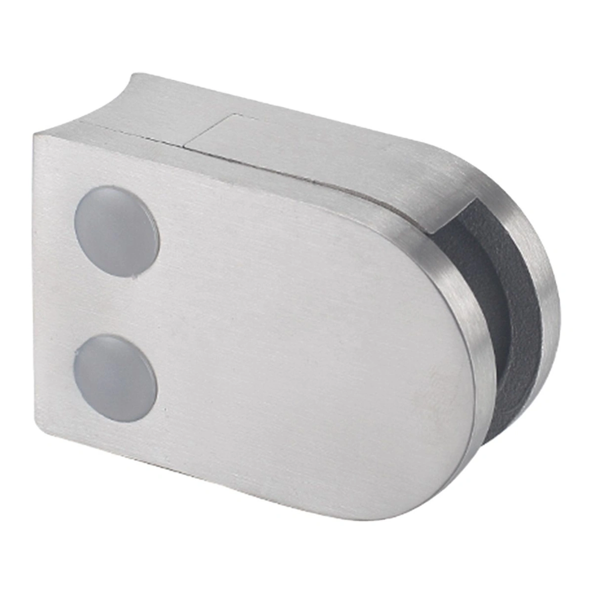 D-shape glass clamp 63×45 mm, tube-mount version, UNIKIM MOD 2012