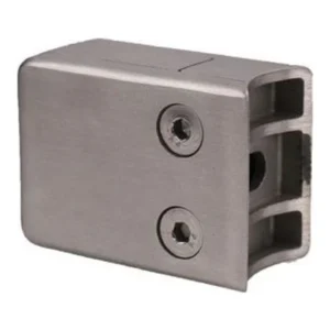 Rectangular Glass Clamp 57×45 mm MOD-2026 stainless steel product photo, dimensions in mm – UNIKIM railing hardware