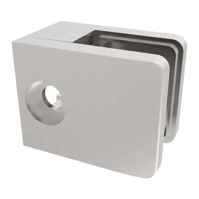 Rectangular single-sided glass clamp MOD-2052, side view