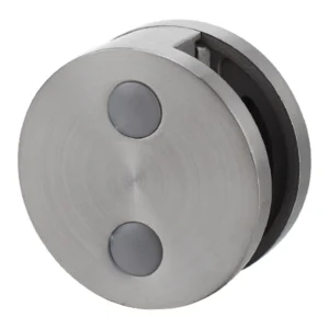 Round Glass Clamp Ø60 mm single-sided MOD-2030, brushed stainless steel