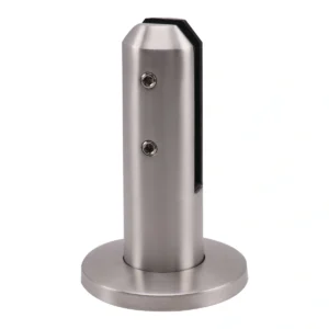 Round glass spigot MOD-6000, AISI 316 stainless steel, for pool fence
