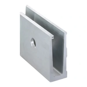 Side-mount aluminum U-channel profile MOD-0610 for frameless glass railing