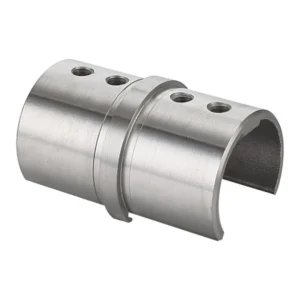 Slot tube straight connector MOD-1150, stainless steel