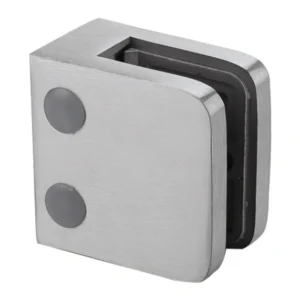 Square glass clamp 45×45 mm, tube-mount version, UNIKIM MOD 2025