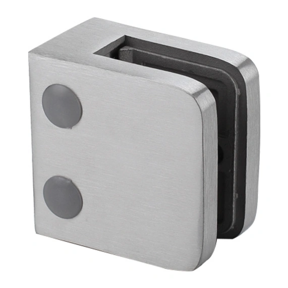 Square glass clamp 45×45 mm, tube-mount version, UNIKIM MOD 2025